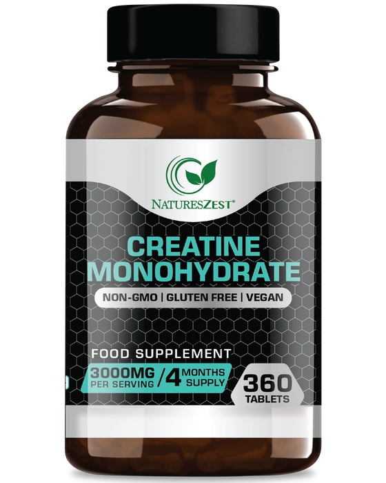 Creatine Tablets for Energy, Strength & Performance – High Strength Creatine Monohydrate 3000mg, 360 Tablets for Men & Women