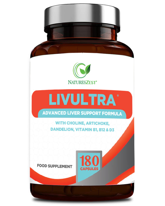 Liver Support Supplement for Detox & Nutrient Balance – LivUltra High Strength Formula with Key Botanicals, 180 Vegan Capsules