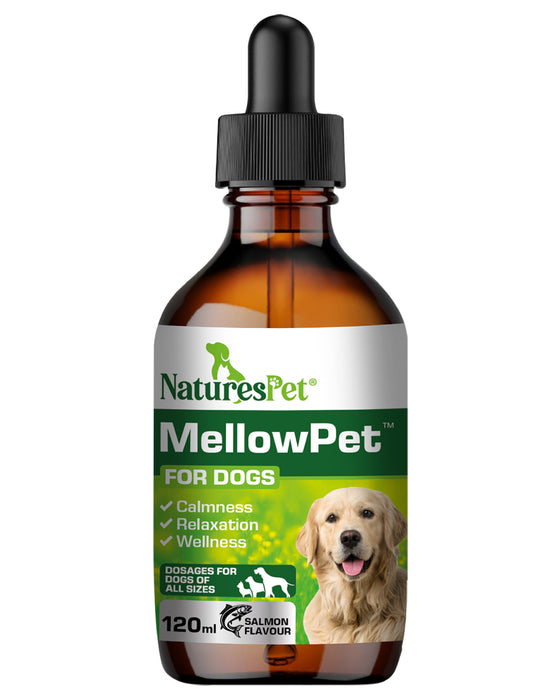 Dog Calming Drops for Stress & Anxiety Relief Support – MellowPet Advanced 120ml Liquid for Relaxation & Behaviour Support