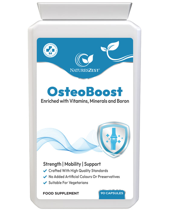 Bone Support Supplement for Bones & Mobility Support – With Calcium, Vitamin D3, K2, Magnesium, Zinc & Boron for Joint Health