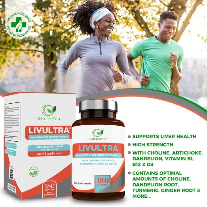 Livultra High Strength Liver Support Supplement – Liver Cleanse Detox And Repair - 180 Vegan Caps Natures Zest