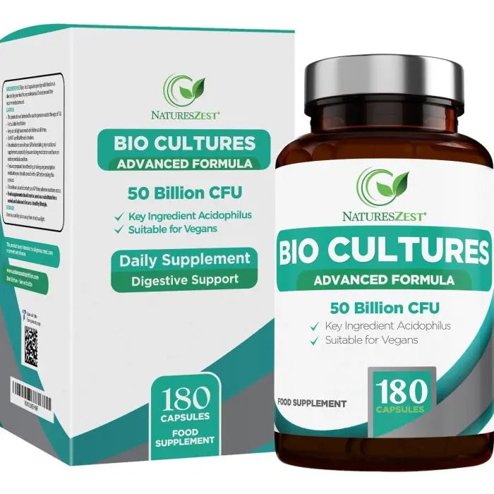 Probiotics Supplement 50 Billion CFU With Prebiotic for Gut & Digestive Health 6 Month Supply Natures Zest