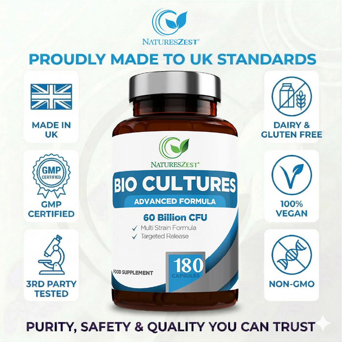 Advanced Daily Probiotic 60 Billion CFU for Digestive Balance Support – Multi-Strain Formula with Prebiotics, 180 Capsules