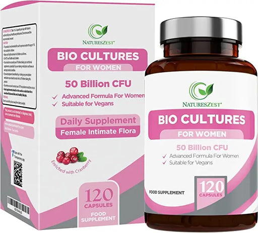 Womens Probiotics 50 Billion CFU With Prebiotics, 4 Months' Supply Natures Zest