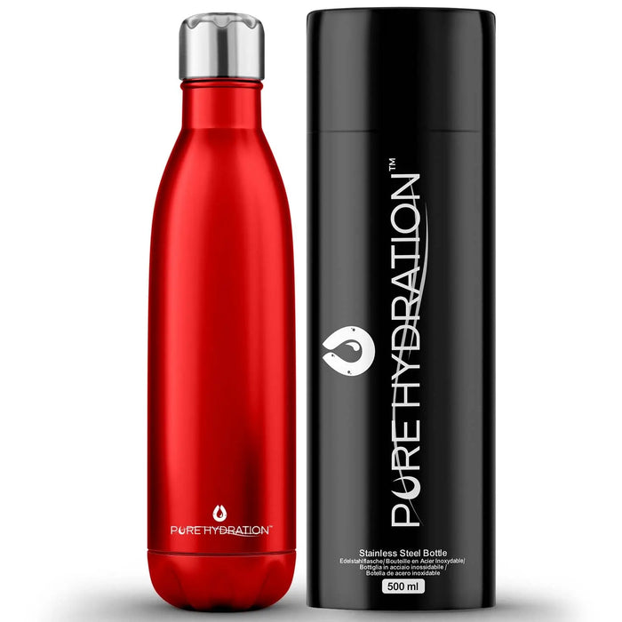 Stainless Steel Water Bottle 12 Hours Hot Water & 24 Hours Cold Water - 500ml Pure Hydration