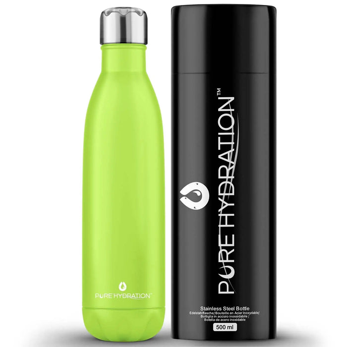 Stainless Steel Water Bottle 12 Hours Hot Water & 24 Hours Cold Water - 500ml Pure Hydration