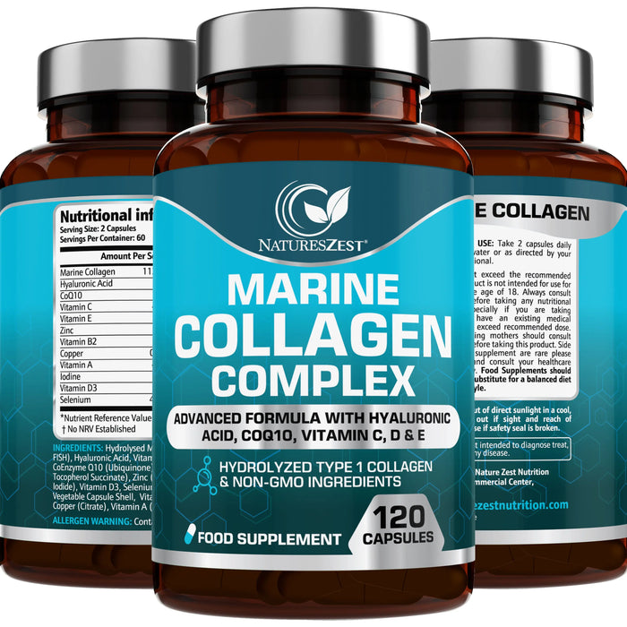 Marine Collagen Complex – 120 Capsules Natures Zest