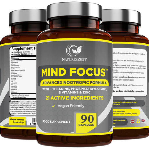 Natures Zest Mind Focus Nootropic Supplement With Guarana Seed Natures Zest