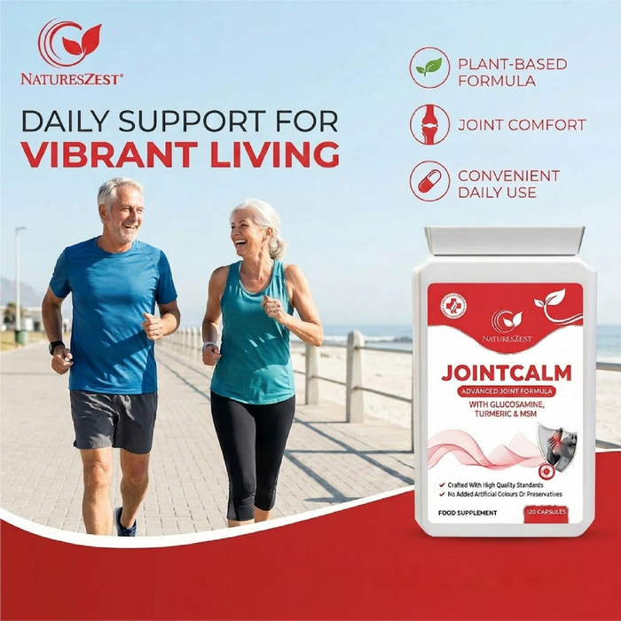 Joint Support Supplement for Mobility & Comfort – JointCalm with Glucosamine, Turmeric, MSM & Vitamin C, 120 Capsules
