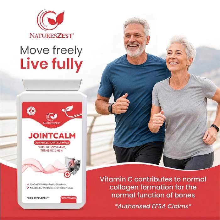 Joint Support Supplement for Mobility & Comfort – JointCalm with Glucosamine, Turmeric, MSM & Vitamin C, 120 Capsules