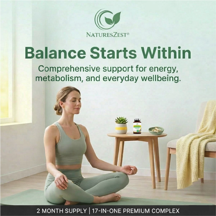 Thyroid Support Supplement for Energy, Metabolism & Normal Hormone Production – 120 Vegan Capsules for Women & Men