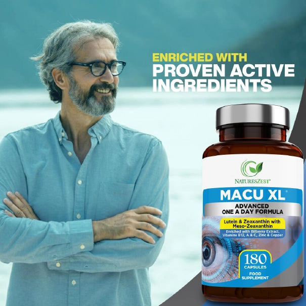 Eye Supplement for Vision & Macular Health – Macu XL with Lutein & Zeaxanthin for Eye Support