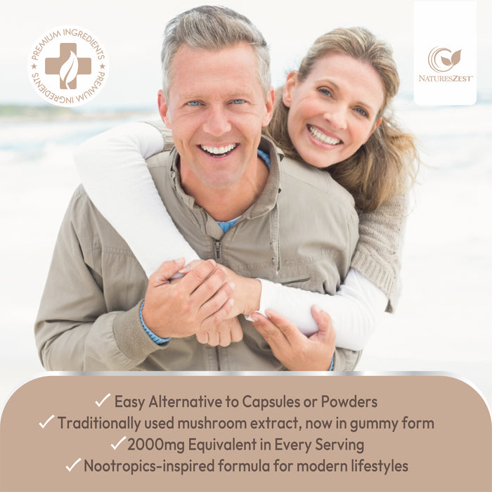 Lion’s Mane Gummies for Focus & Memory Support – 2000mg, 120 Vegan Berry Flavour Gummies for Brain Health