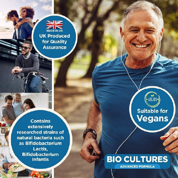 Advanced Daily Probiotic 60 Billion CFU for Digestive Balance Support – Multi-Strain Formula with Prebiotics, 180 Capsules