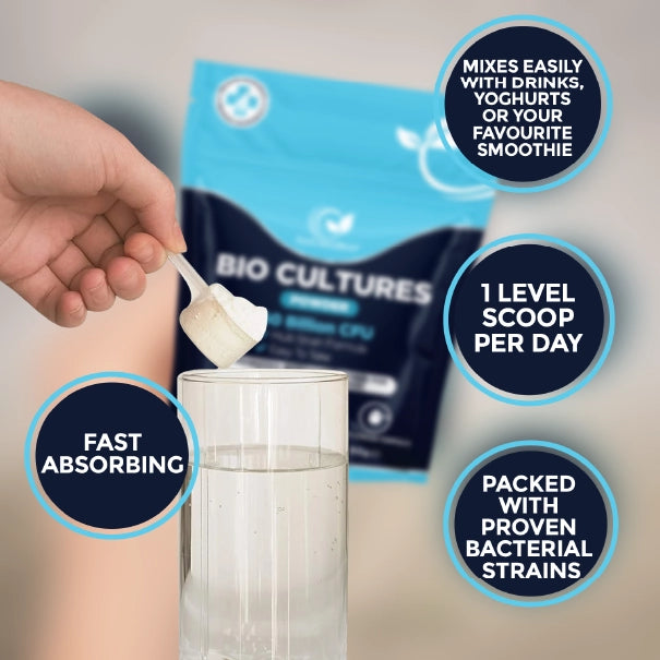 Probiotic Powder for Gut, Digestive & Immune Support – 9-in-1 Bio Cultures Complex, High Strength 60 Billion CFU