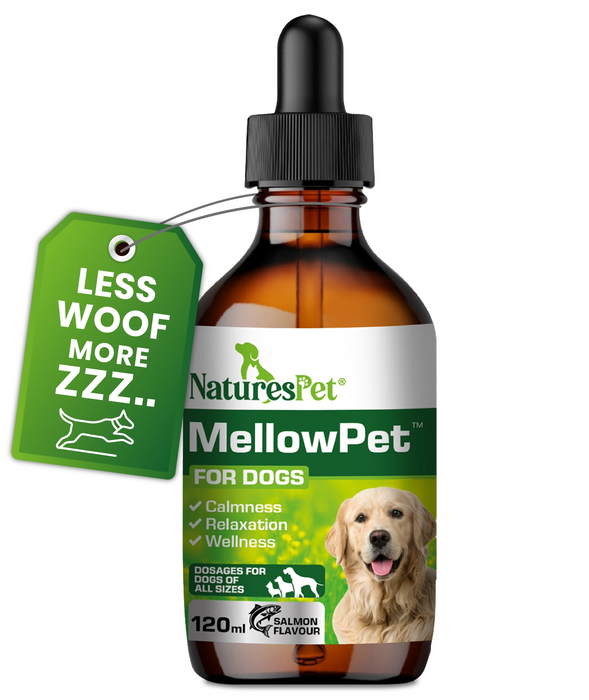 Dog Calming Drops for Stress & Anxiety Relief Support – MellowPet Advanced 120ml Liquid for Relaxation & Behaviour Support