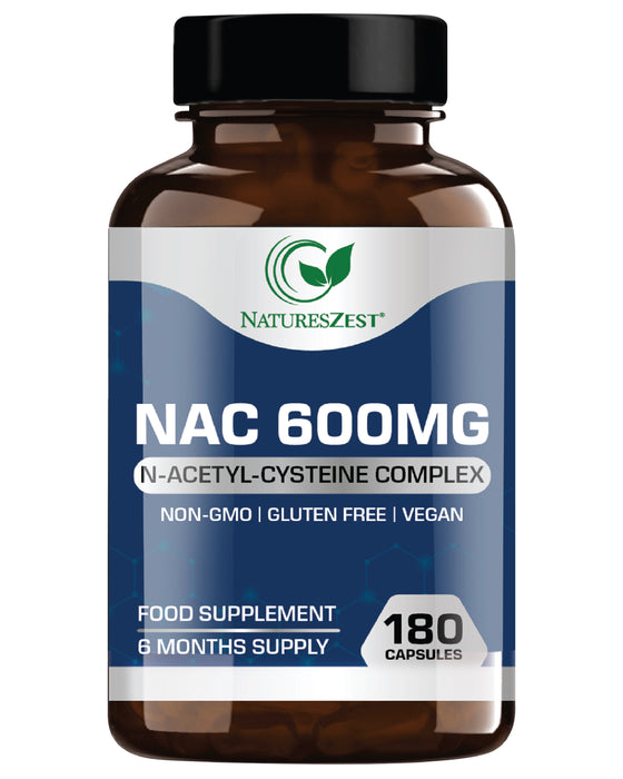 NAC Supplement for Liver Health, Detox & Immune Support – High Strength N-Acetyl-Cysteine 600mg, 120 Capsules