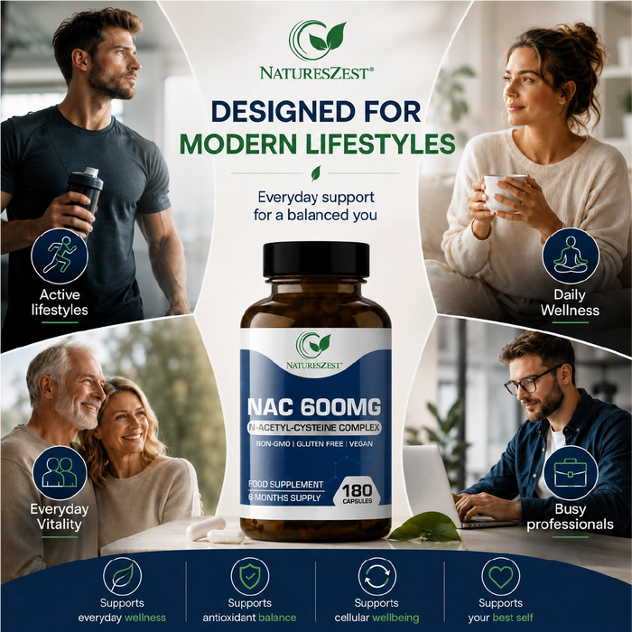 NAC Supplement for Liver Health, Detox & Immune Support – High Strength N-Acetyl-Cysteine 600mg, 120 Capsules