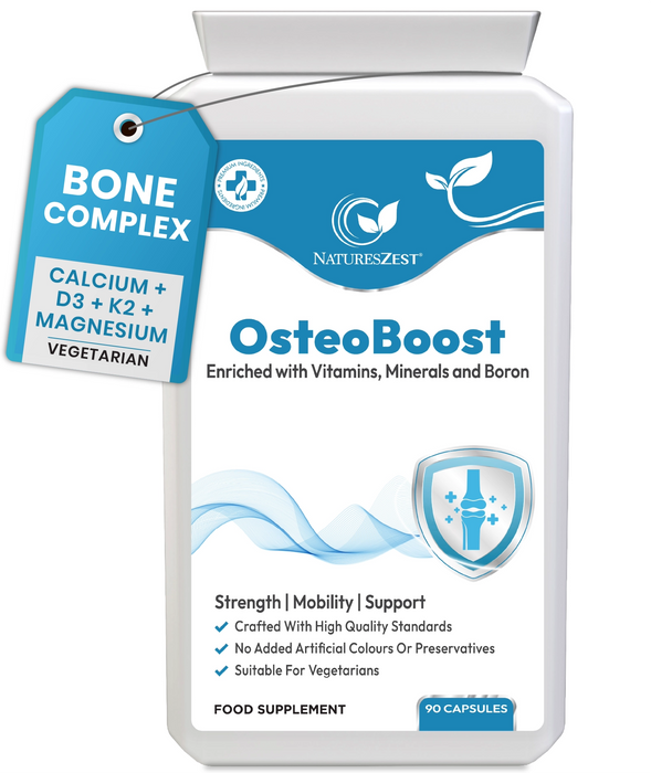 Bone Support Supplement for Bones & Mobility Support – With Calcium, Vitamin D3, K2, Magnesium, Zinc & Boron for Joint Health