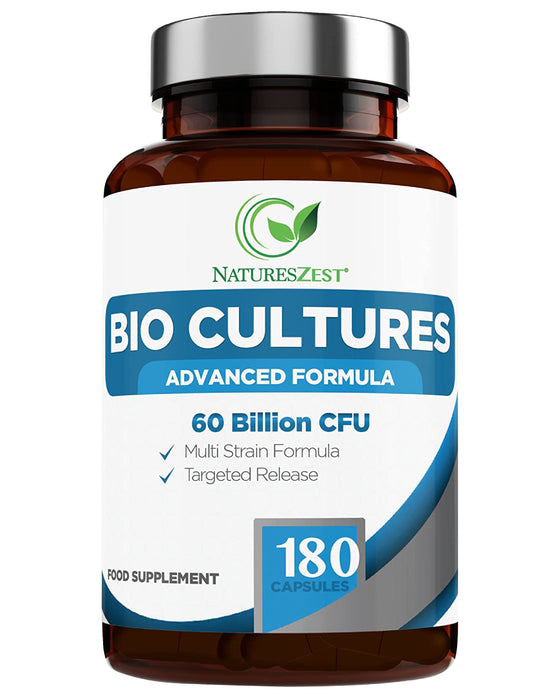 Advanced Daily Probiotic 60 Billion CFU for Digestive Balance Support – Multi-Strain Formula with Prebiotics, 180 Capsules