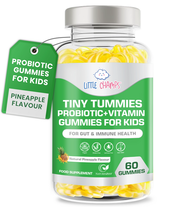 Probiotic & Vitamin Gummies for Kids, Tiny Tummies Supports Immune System, Mental Performance, Energy & Digestive Health