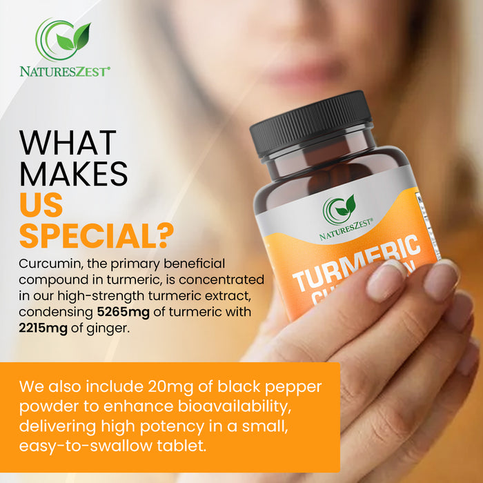 Turmeric Curcumin 7500mg Complex with Black Pepper & Ginger 180 Tablets