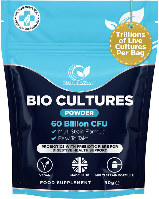 9-in-1 High Concentrated 60 Billion CFU - Bio Cultures Complex Probiotics Powder Natures Zest