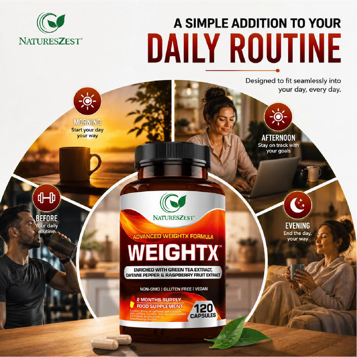WeightX Advanced Formula – Supplement for Metabolic Support & Nutrient Balance with Green Tea & Chromium, 120 Capsules for Women & Men