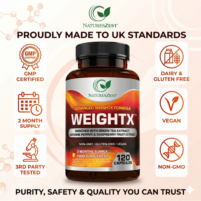 WeightX Advanced Formula – Supplement for Metabolic Support & Nutrient Balance with Green Tea & Chromium, 120 Capsules for Women & Men
