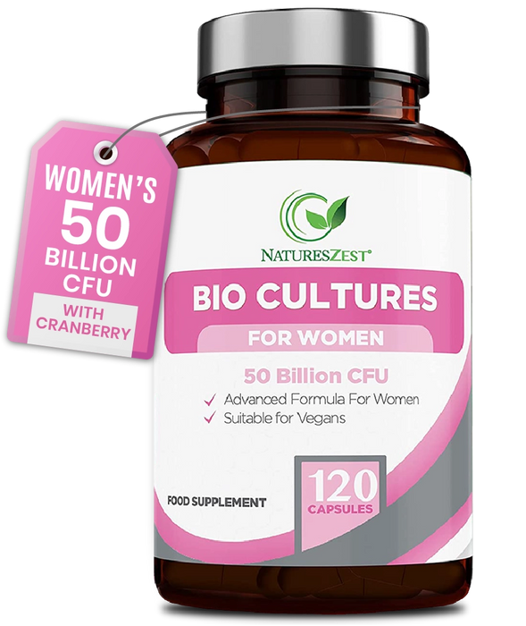 Women's Probiotics 50 Billion CFU With Prebiotics, 4 Months Supply-120 Capsules