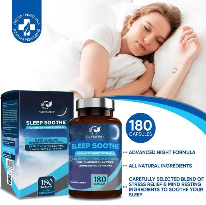 Sleep Soothe With 5-HTP, Lemon Balm, Magnesium & Lavender Natures Zest