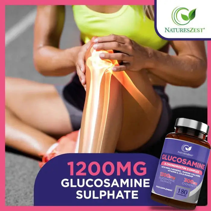 Glucosamine and Chondroitin Complex With MSM 180 Max Strength Capsules Natures Zest